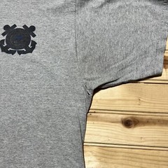 Vintage Coast Guard Spell Out Double Sided Gray Shirt Size Large