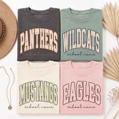 Custom Mascot Shirt Personalized School Spirit Teacher Graphic Tee