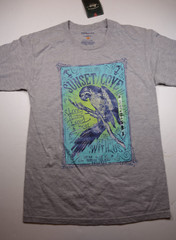 G.H. BASS Light Gray Sunset Cover Poster Graphic Crew Neck T-Shirt NEW Small