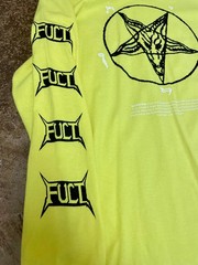FUCT Cult Awareness 2020 Long Sleeve LARGE Safety Green Shirt RARE Erik Brunetti