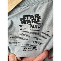 Star Wars Gray Long Sleeve Crew Neck Cotton Shirt Men’s Size M NWT