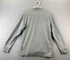 Carhartt M Gray Relaxed Fit Henley Pocket Shirt Long Sleeve Knit Work Tee