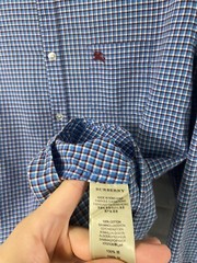 Burberry Brit Blue Dress Button Down Shirt Mens Size: L Casual Formal Work