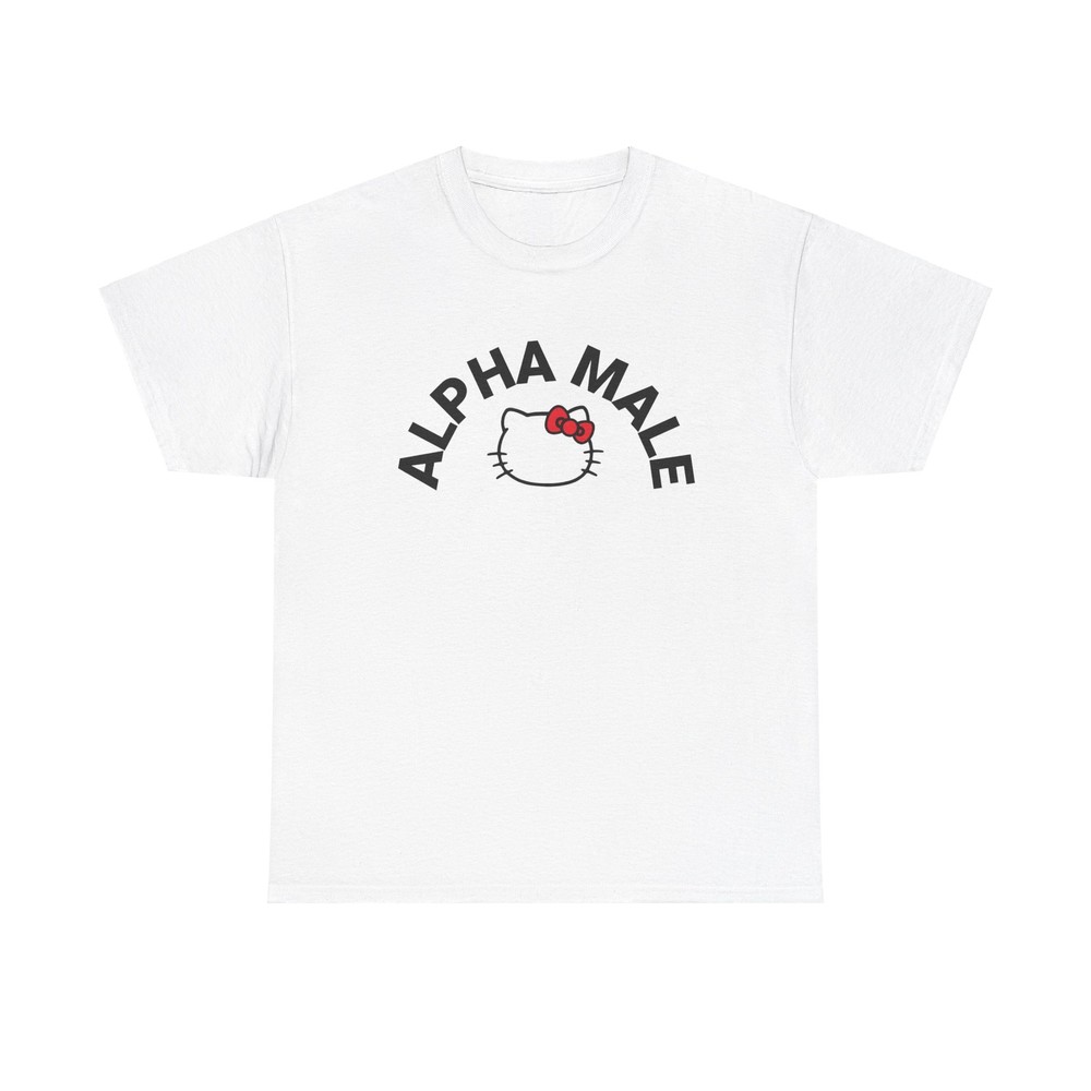 Ironic Alpha Male Hello Kitty T-Shirt, Funny Fathers Day Joke Gift Hello Kitty