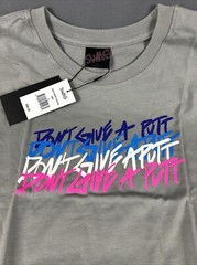 Swag Golf T-Shirt Don’t Give A Putt Script Repeating Graphic Print Large Gray