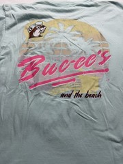 Buc-ee’s and the Beach Pale Blue Summer Adult T Shirt Sz L FREE SHIPPING B85