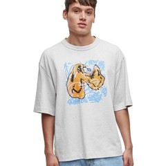 Mode of One Mens Short Sleeve Smile T Shirt Heather Grey XXL 100194459MN NEW