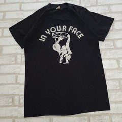 Vintage 80s In Your Face Basketball Slam Dunk Retro Single Stitch T-Shirt Mens S