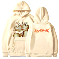1990 Bjork Heavy Concert Vintage Hoodie Hip Hop Music Album Double Sided Print O