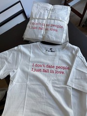 I Don’t Date People I Just Fall In Love T-Shirt Women White Graphic Tee One Size