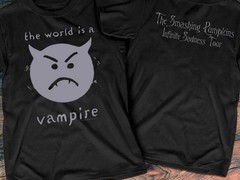 Smashing Pumpkins World Is A Vampire Cotton Black Unisex 2 Sided Shirt