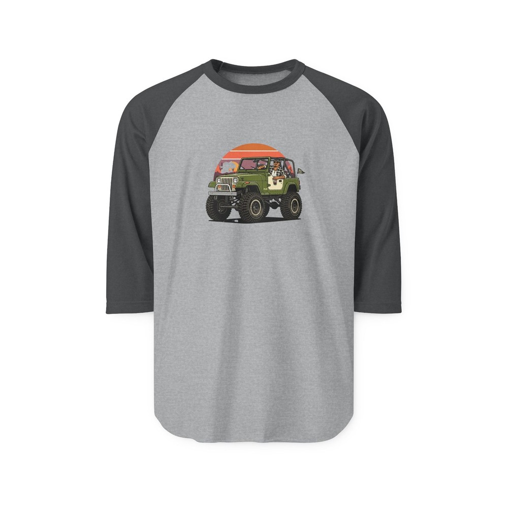 Cholo Sunset Jeep Ride Raglan Shirt | 3/4 Sleeve