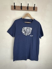 Abercrombie & Fitch Muscle Fit T Shirt Blue Size XXL Large Applique Graphic Y2K