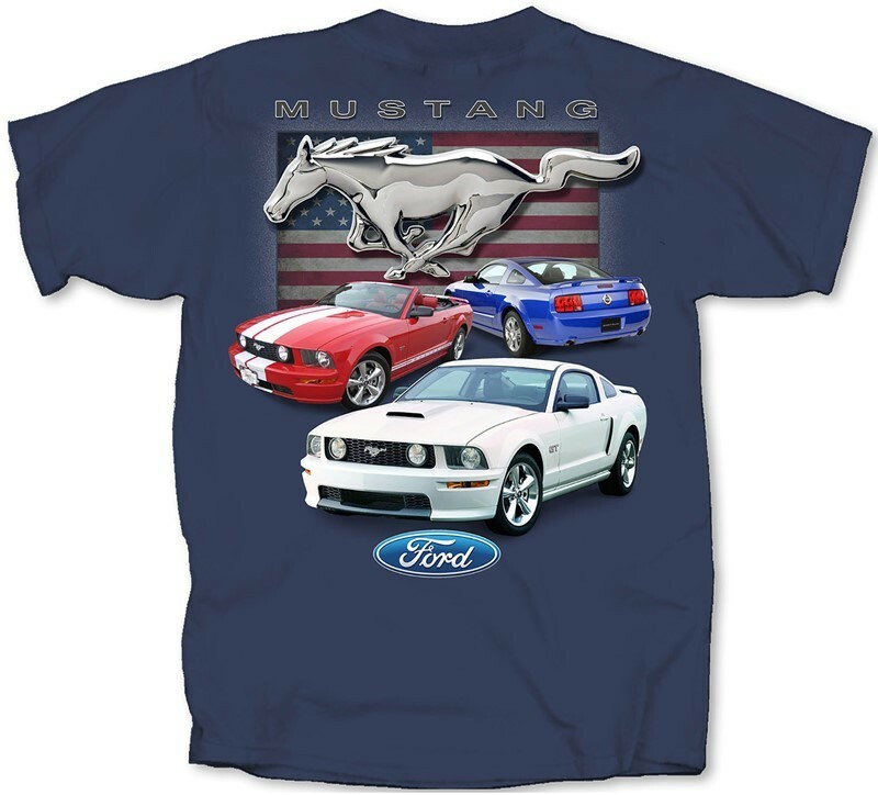 05-09 Mustang Collection Ford Tee AMERICAN MUSCLE CARS T’shirt