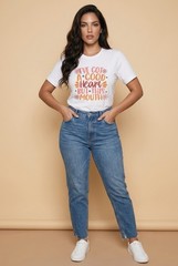 100% Heavy Duty White Cotton “I’ve got a good heart but this mouth” Size XL NWT