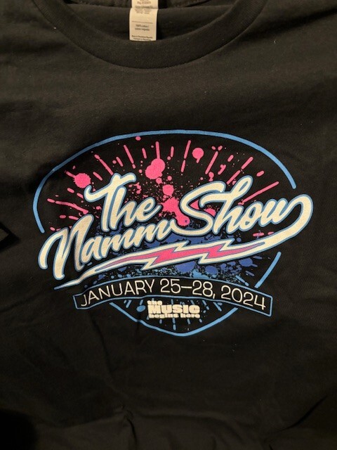 The 2024 NAMM Show Anaheim California Music T-Shirt UNISEX Size LARGE