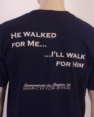 vintage 90s single stitch March For Jesus 1998 T-Shirt 2 sided Xian Lord’s Gym L