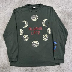 Teddy Fresh Shirt Mens Medium Always Late Long Sleeve Graphic Moon Broken Watch