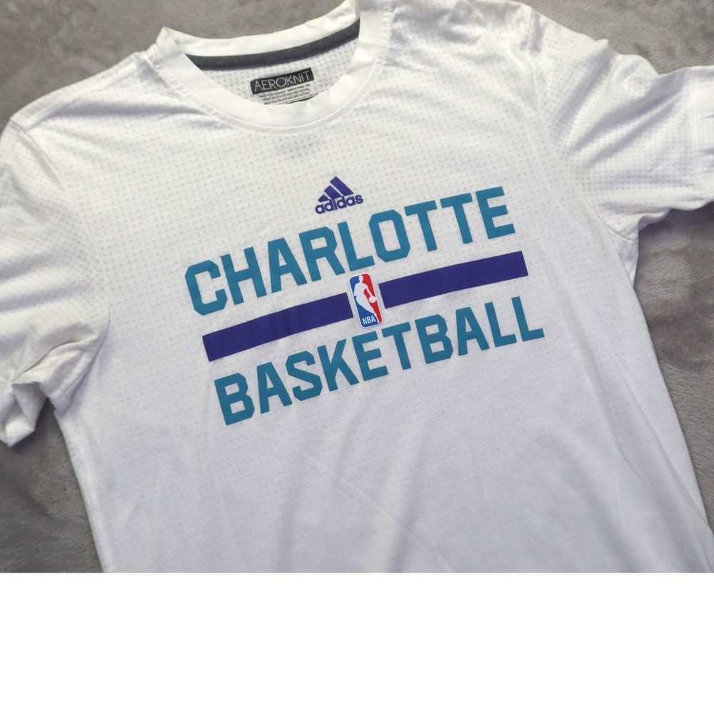 Adidas Charlotte Basketball Aeroknit Climacool Shirt Men’s S White NBA Tee