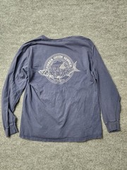 Vintage Live Bait Long Sleeve T-Shirt Blue Fishing Graphic Adult Men’s Tee XXL