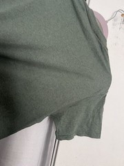 Gildan Men Crewneck Shirt Size Medium Green Short Sleeve Cotton Blend