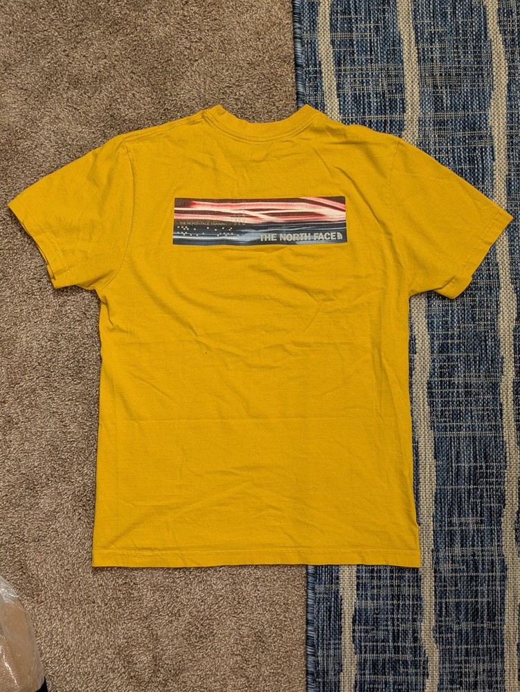 Vintage The North Face Yellow Aurora Borealis Shirt Medium