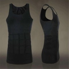 Men Slim Shirt Body Slimming Tummy Shaper Control Belly Underwear Vest Girdle US
