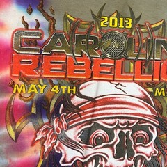 2013 Carolina Rebellion Tie Dye T-Shirt Sz M Hanes Skull Rock Band Tee