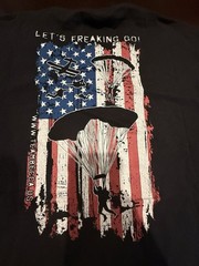 Howitzer Team Becca Paratrooper T Shirt Mens 2XL Black Patriotic USA