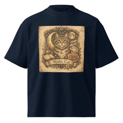 Unisex organic oversized high neck t-shirt