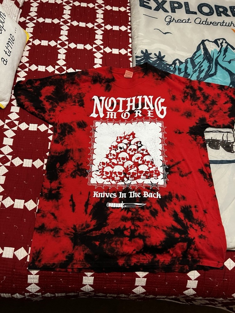 Nothing More Carnal Tour Tie-Dye T-Shirt L Knives In The Back Metalcore 2025