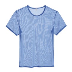 ZONBAILON Mens Sexy Soft Mesh Fitted Shirt Top Short Sleeve T-Shirts