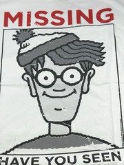 Where’s Waldo Mens White Tee Shirt New XL