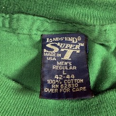 Vintage Lands End Super T Men’s Large 42-44 Pocket T Shirt 100% Cotton Made In