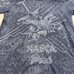 Nasca Lines Peru Shirt Mens Large Gray AOP Graphic Souvenir Rufyar’s