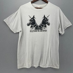 Underground Underdogs Doberman Graphic T-Shirt SZ L Grey Streetwear Trap Emopop