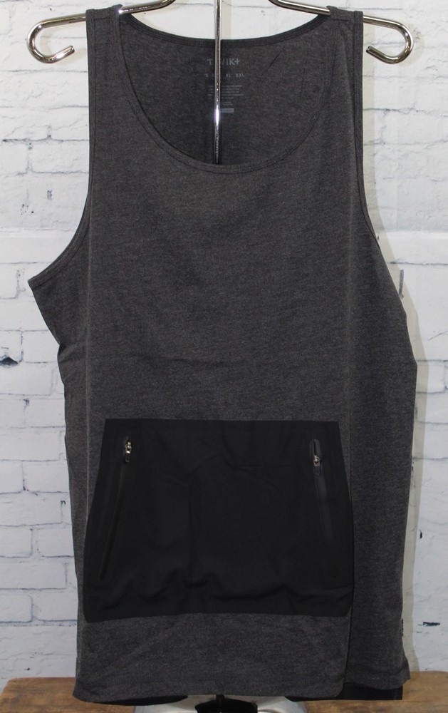 Tavik Men’s Roland Tank Sleeveless Shirt Medium Heather Jet Black New