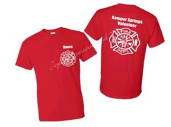 Add Your Own Info. * Volunteer Fire Dept. Custom T-Shirt* Any Color or Size