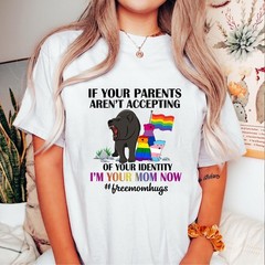 Free Mom Hugs Mama Bear T-shirt, Pride Month Tee, LGBTQ+ Ally Supporters Tee
