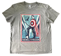 SHEPARD FAIREY COLBERT REPORT ‘Farewell to Freedom” Graphic T-Shirt Size L