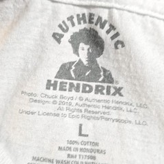 Authentic Hendrix Mens Graphic Print T-Shirt White Large