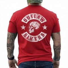 Outlaw Biker Shirt Skull T-Shirt Motorcycle chopper
