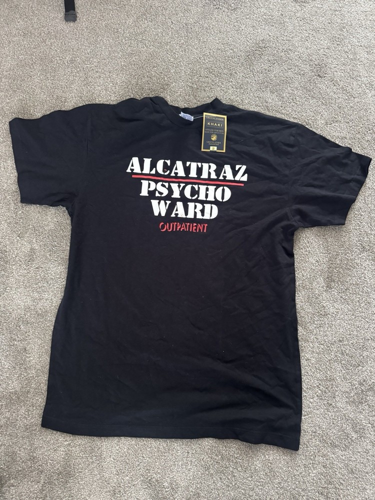 Vintage Y2K Alcatraz Psycho Ward Outpatient khaki green lander