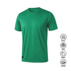 Quick Dry Athletic T-Shirt UPF50+ Moisture Wicking Crew Neck Short Sleeve