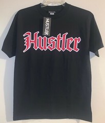 Hustler Logo Larry Flynt Felon Tee T-Shirt Black / Red Size Adult Men’s Medium M
