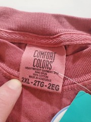 Comfort Colors Cotton Short Sleeves Crew Neck Heavyweight Crimson T-Shirt 2XL