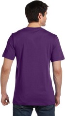 Armani Exchange Mens Slim Fit Short Sleeve Pima Cotton V Neck Shirt Purple Large
