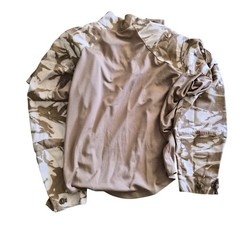 British Military Desert Tactical Combat Shirt Tan Camo Union Jack Patch