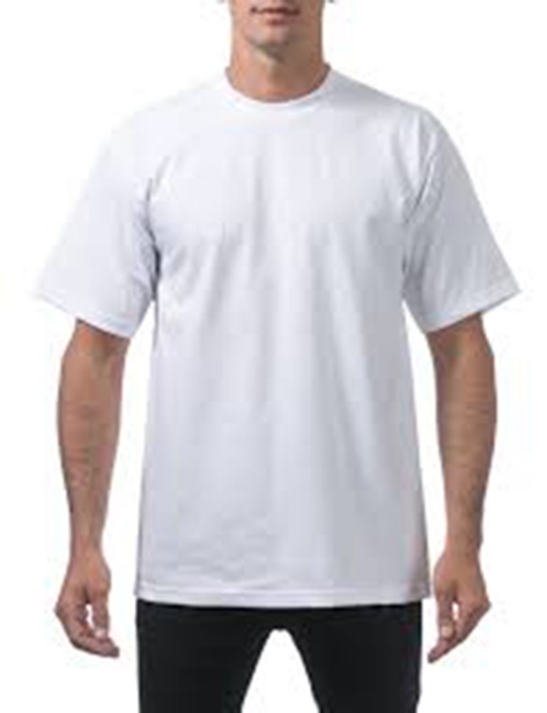 Pro Club Men’s Heavyweight Cotton Short Sleeve Crew Neck T-Shirt White