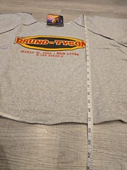 Vintage 1996 Mike Tyson Bruno Half Gray Shirt DEADSTOCK MGM USA TAGS Retro 90s